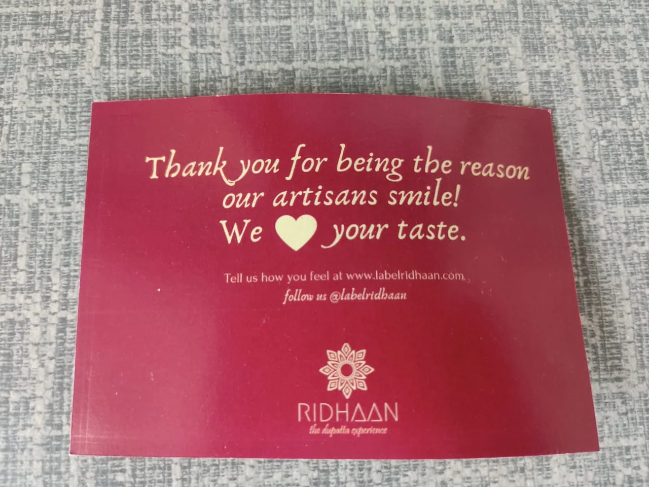 Label Ridhaan — work sample 9